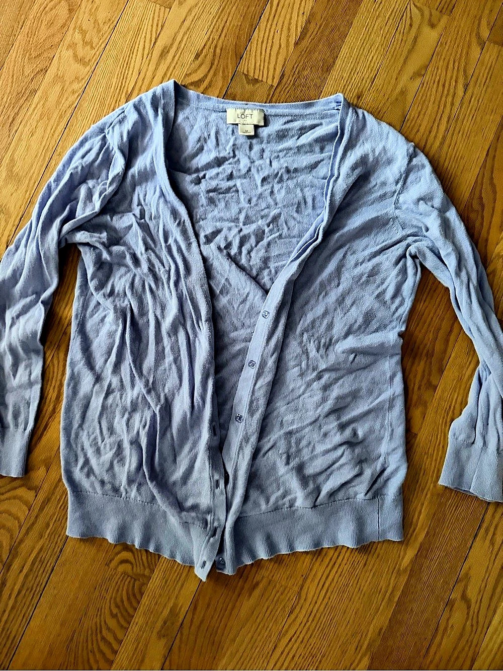 LOFT Women's Blue Cardigan Size Medium